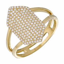 14KT Yellow Gold Women's Diamond Ring -# 7766