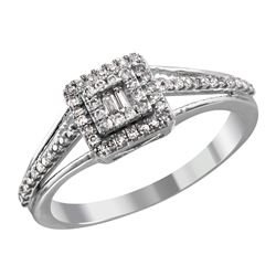 10KT White Gold Triple Ring -# 2047