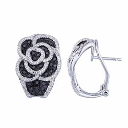 14KT White Gold Diamond Earrings -# 6186