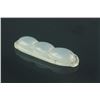Image 1 : Chinese Icy Hardstone Carved Bean Pendant