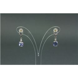 1.8ct Tanzanite & 0.09ct Diamond Earrings CRV$1650