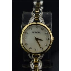 Bulova Crystal Mother Of Pearl Women Watch