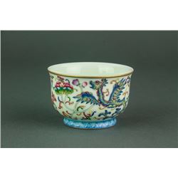 Chinese Porcelain Wine Cup Ju Ren Tang Mark