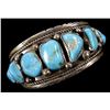 Image 2 : Navajo Turquoise Nugget Silver Bracelet EXCELLENT