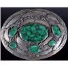 Image 1 : Navajo Sterling Silver & Turquoise Belt Buckle