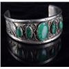 Image 1 : Signed Navajo Sterling Silver & Turquoise Bracelet