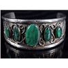 Image 2 : Signed Navajo Sterling Silver & Turquoise Bracelet