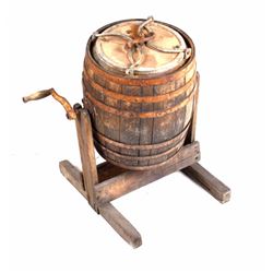 Early American Barrel Oscillating Butter Churn