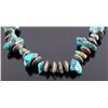 Image 2 : Navajo Silver Saucer Turquoise Nugget Necklace