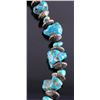 Image 4 : Navajo Silver Saucer Turquoise Nugget Necklace