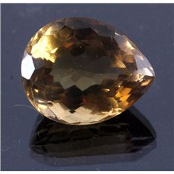 39.95ct. Golden Citrine Pear Cut Gemstone