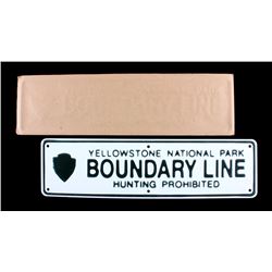MINT Yellowstone National Park Boundary Line Sign