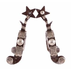 RARE Eddy Hulbert Signed Silver Mounted Spurs