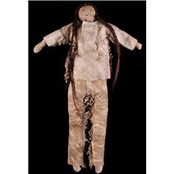 Plains Indian Hide Warrior Doll c. 1900-