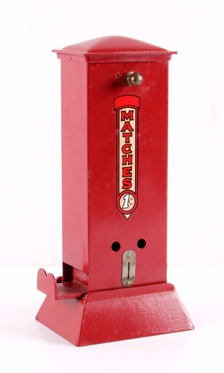 Antique 1¢ Penny Matchbox Vending Machine