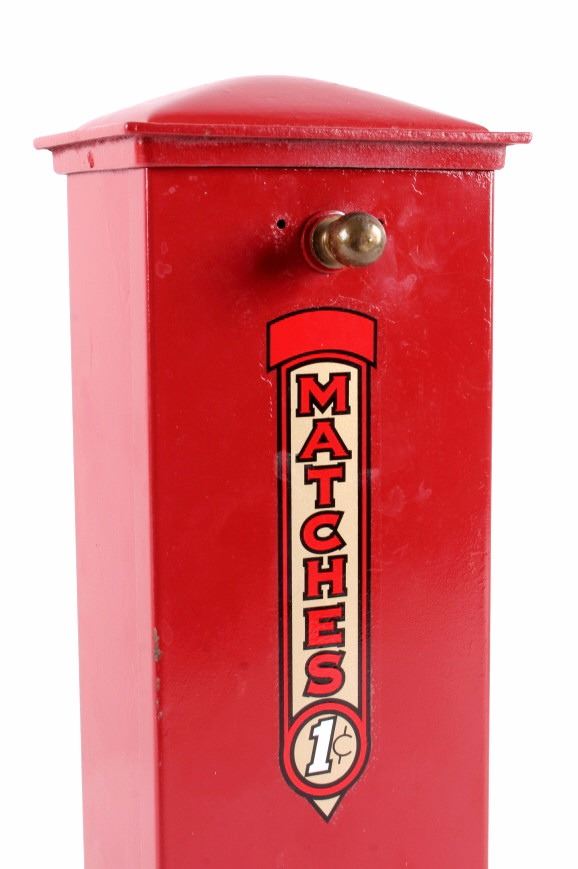 Antique 1¢ Penny Matchbox Vending Machine