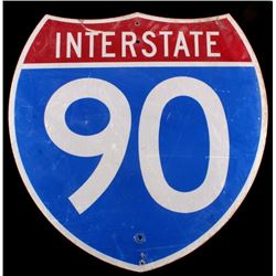 Interstate 90 Shield Highway Sign