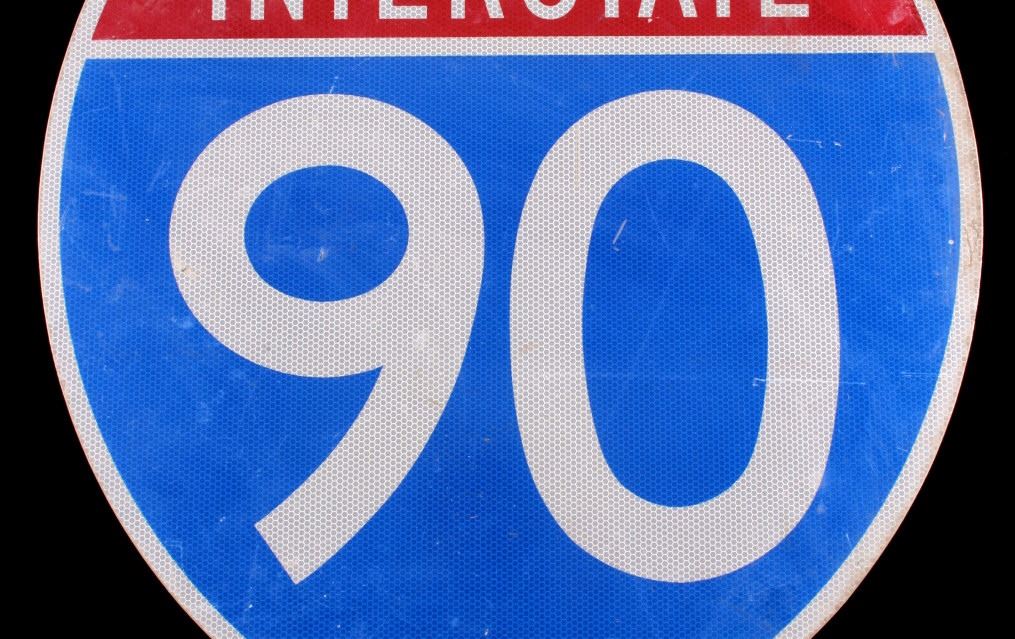 Interstate 90 Shield Highway Sign