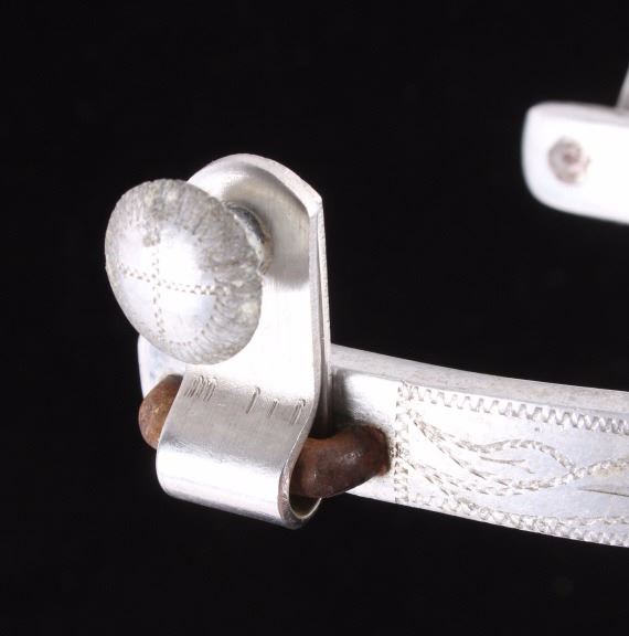 Crockett Engraved Aluminum Spurs