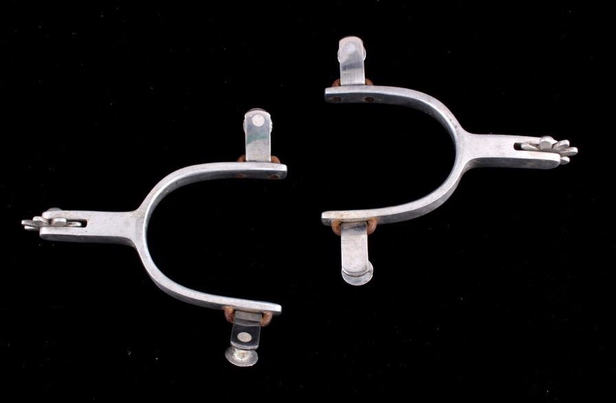 Crockett Engraved Aluminum Spurs