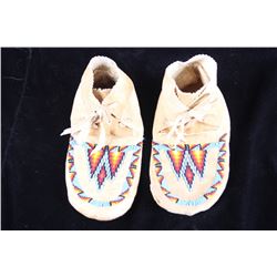 Early Crow Beaded Moccasins