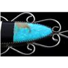 Image 4 : Zuni Sterling Inlaid Turquoise & Jet Brooch