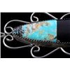 Image 5 : Zuni Sterling Inlaid Turquoise & Jet Brooch