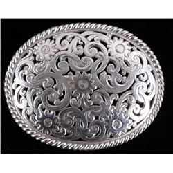 Navajo Silver Filigree Belt Buckle