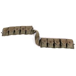 WWII US M1 Garand M1923 30-06 Ammo Belt & Ammo