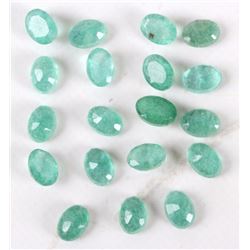 15.45 Ct. 19 Piece Oval Cut Emeralds