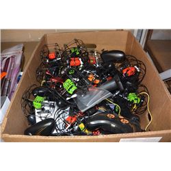 BOX OF REMOTE CONTROLS COPTERS