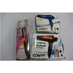 2 HAIR DRYERS & HAIR STRAIGHTENER