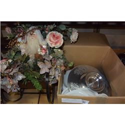 LOT OF PLATES & DECORATIVE PLANTER