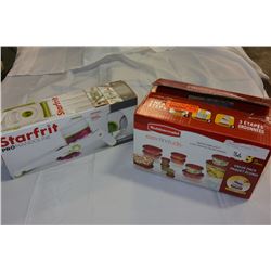 RUBBERMAID TUPPERWARE SET & FOOD SLICER