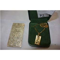 BANK NOTE NECKLACE & ZODIAK BAR