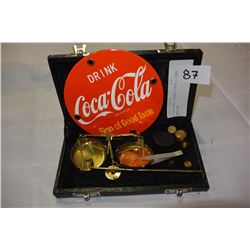 MINIATURE CASED SCALE & COKE BUTTON