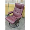 Image 1 : BURGUNDY SWIVEL RECLINING CHAIR