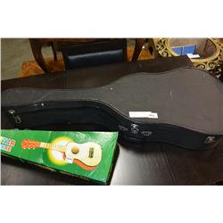 ACOUSTIC GUITAR W/ CASE & SMALL GUITAR
