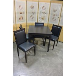 ESPRESSO TABLE WITH JACKNIFE LEAF & 4 CHAIRS