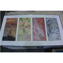 SURAIYA KHAN 'FOUR SEASONS'  WATERCOLOR appraisal: $ 950