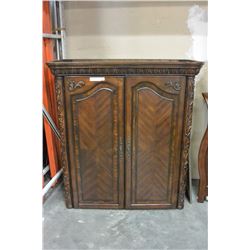 CARVED DESIGNER ARMOIRE TOPE