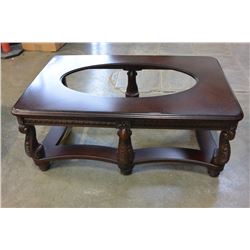 DESIGNER GLASS TOP COFFEE TABLE