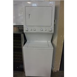 WHITE FRIDGIDAIRE STACKER WASHER/DRYER