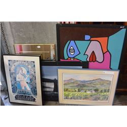 LOT OF PRINTS & MIRRORS