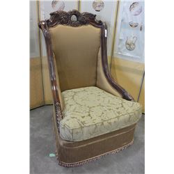 LARGE DESIGNER CARVED CHAIR