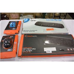 2 WIRELESS KEYBOARDS & 2 MOUSE'
