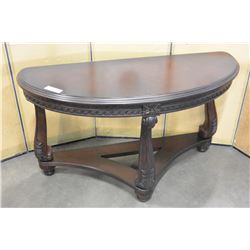 MAHOGANY FINISH DESIGNER HALL TABLE