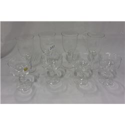 8 CRYSTAL GLASSES
