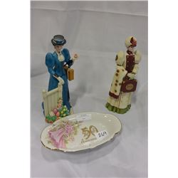2 AVON FIGURES & SERVING DISH