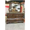 Image 2 : DESIGNER MARBLE TOP 2 PC DRESSER W/ MIRROR